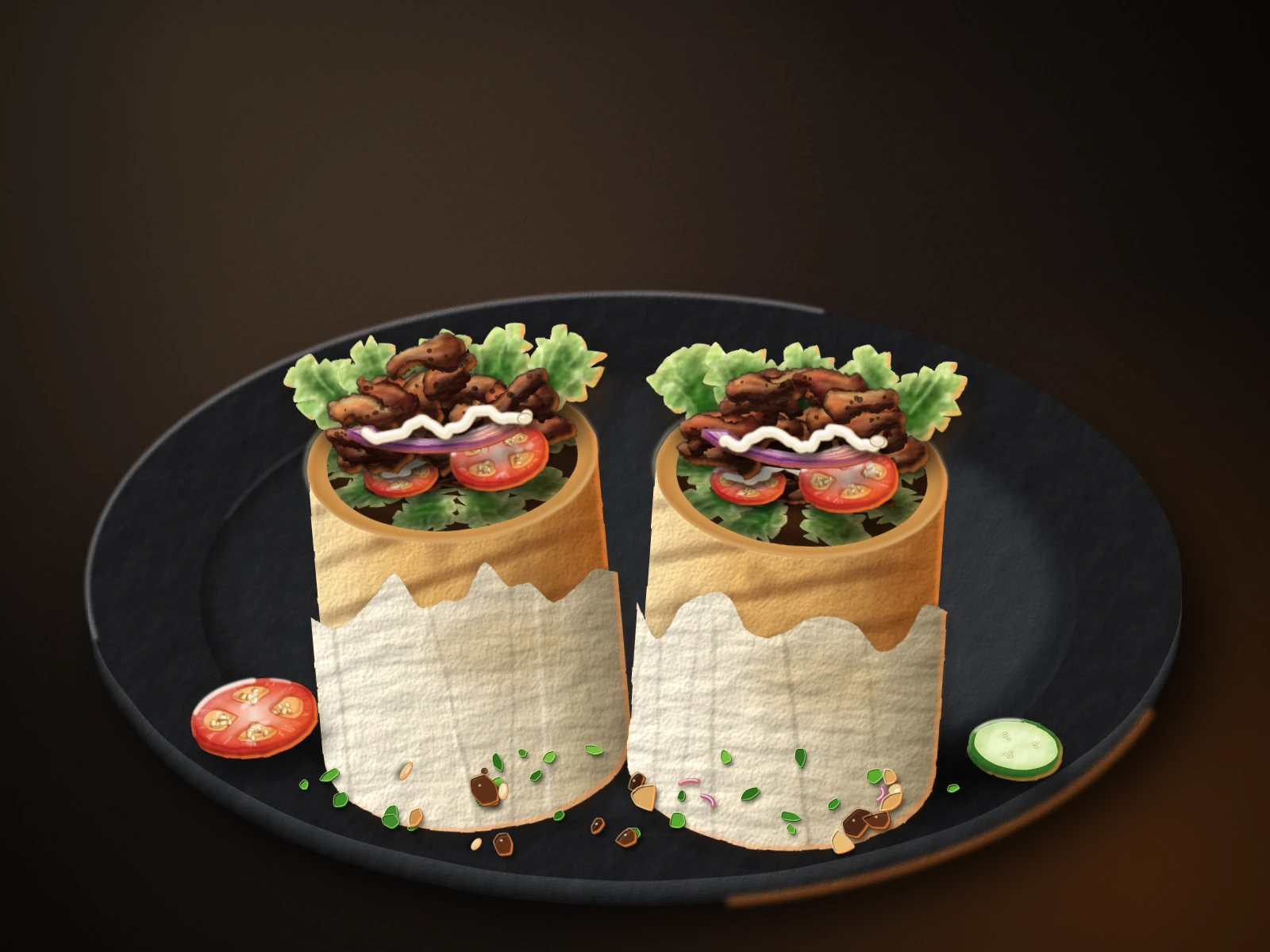 Classic Beef Shawarma Wrap